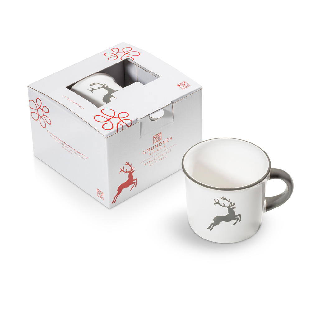 Gmundner Kaffeehaferl "Grauer Hirsch" 401115