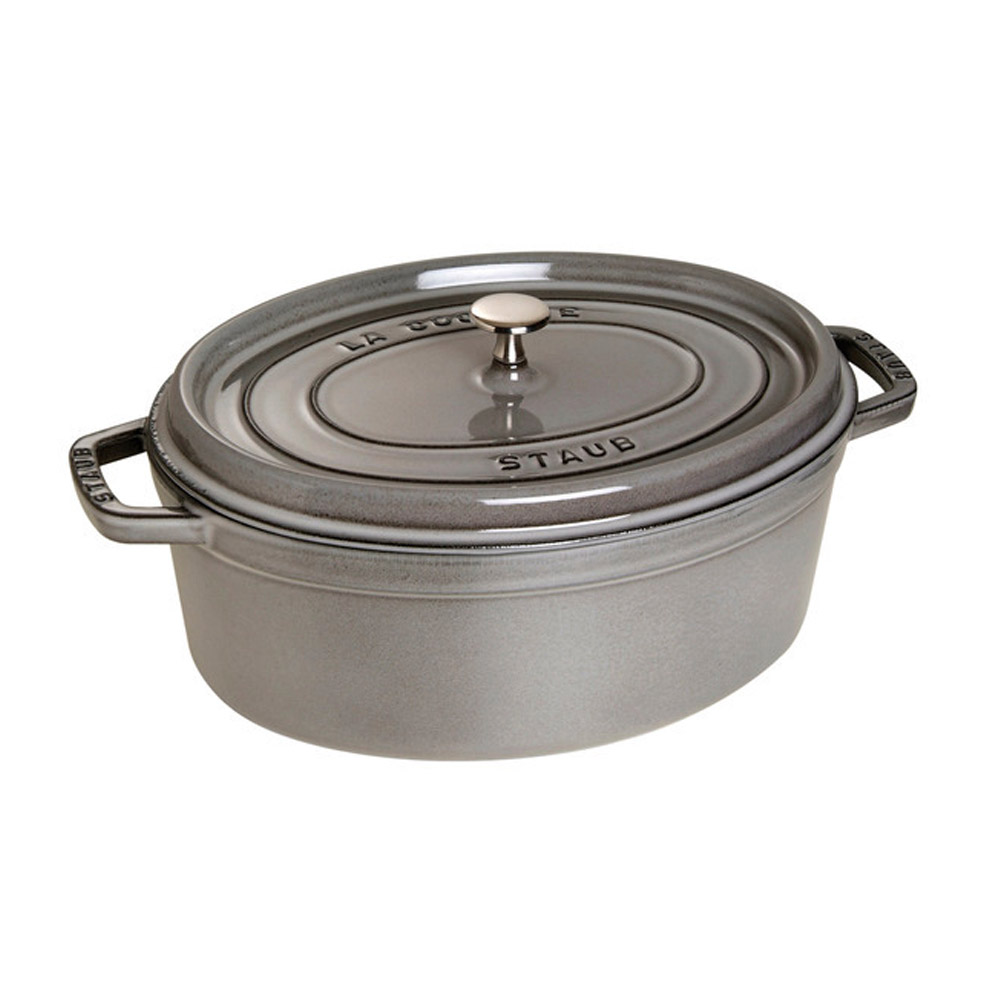 Staub Cocotte aus Gusseisen 33 cm Graphit-Grau 498792