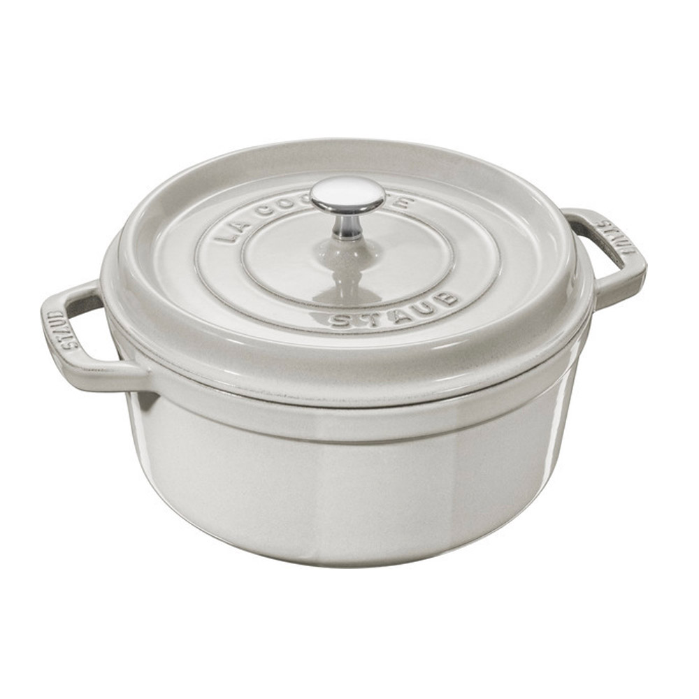 Staub Cocotte aus Gusseisen 26 cm, Weisser Trüffel 583066