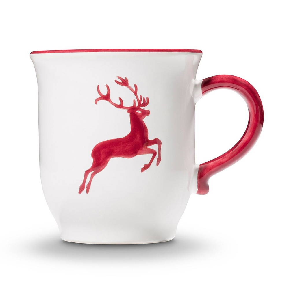 Gmundner Tasse "Bordeauxroter Hirsch" 388734