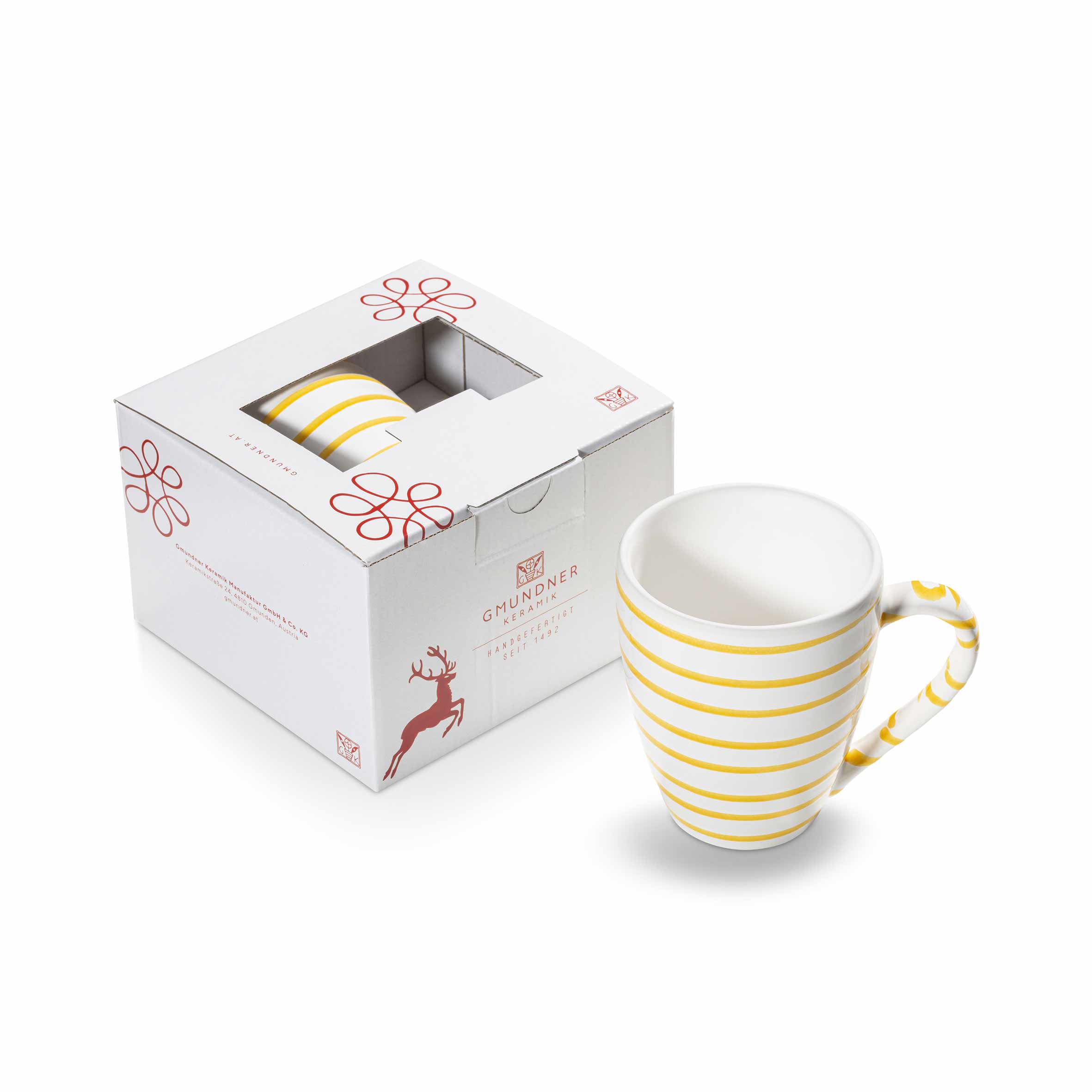 Gmundner Frühstücksbecher "Gelbgeflammt" 344145