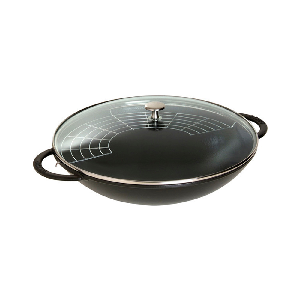 Staub Wokpfanne mit Glasdeckel 37 cm 415117