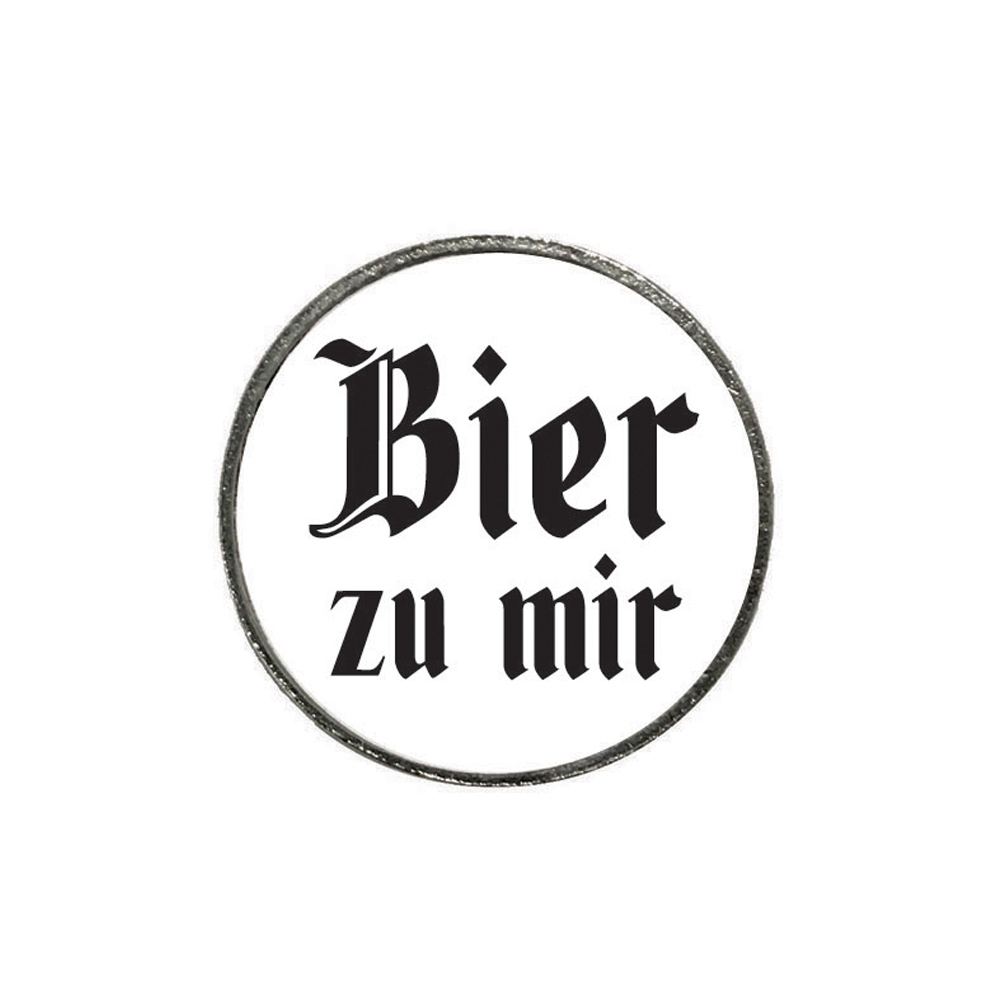 Gaudiknopf 'Bier zu mir'-Anstecker "Klassiker-schlicht" 617713