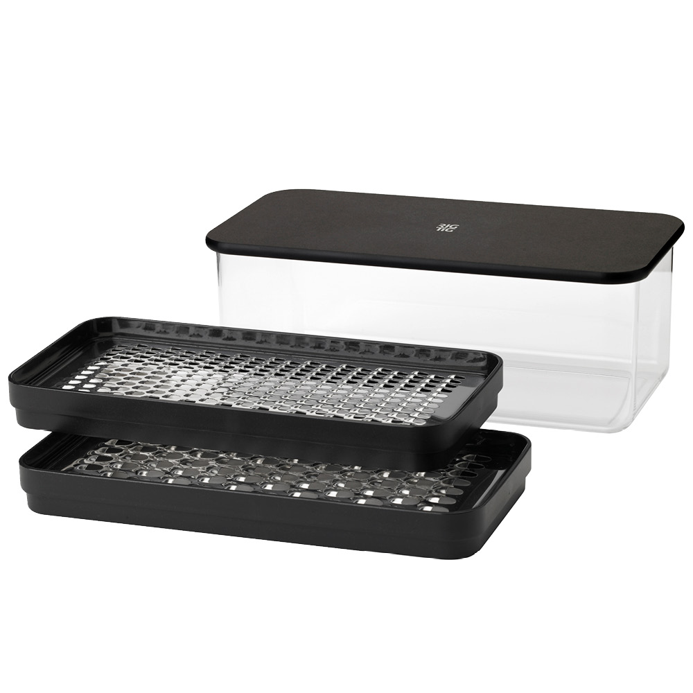 RIG-TIG Reibe mit Behälter black "GRATE-IT" 626674