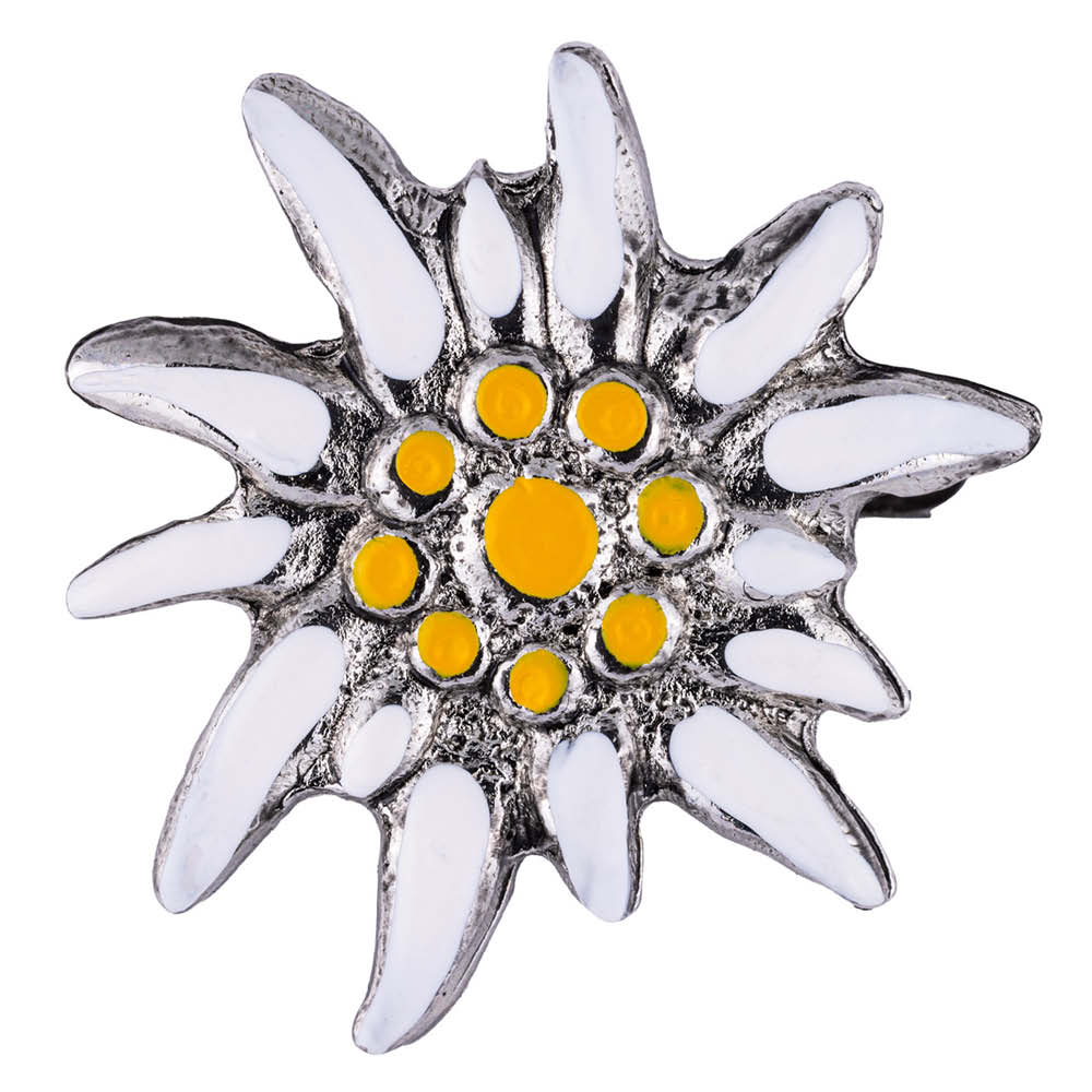 Gaudiknopf Anstecker 25 mm "Edelweiß" 645809