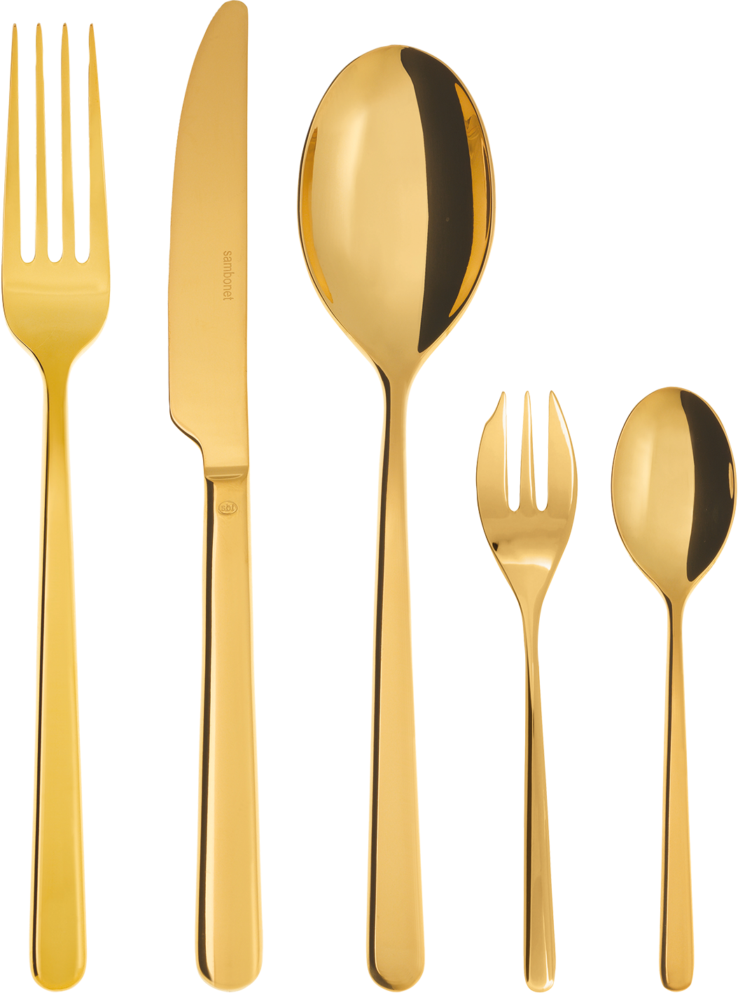 Sambonet Besteckgarnitur "Linear Gold " 30-tlg. 550497