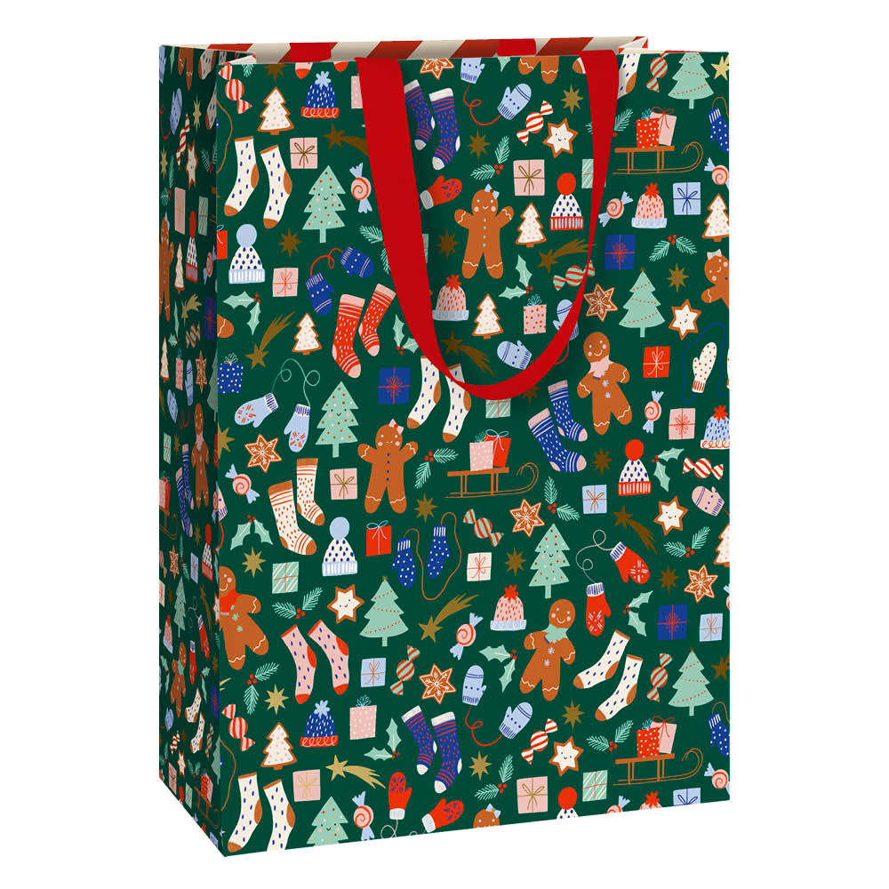 Stewo Geschenktasche 23x13x30cm Marioka dunkelgrün 643879