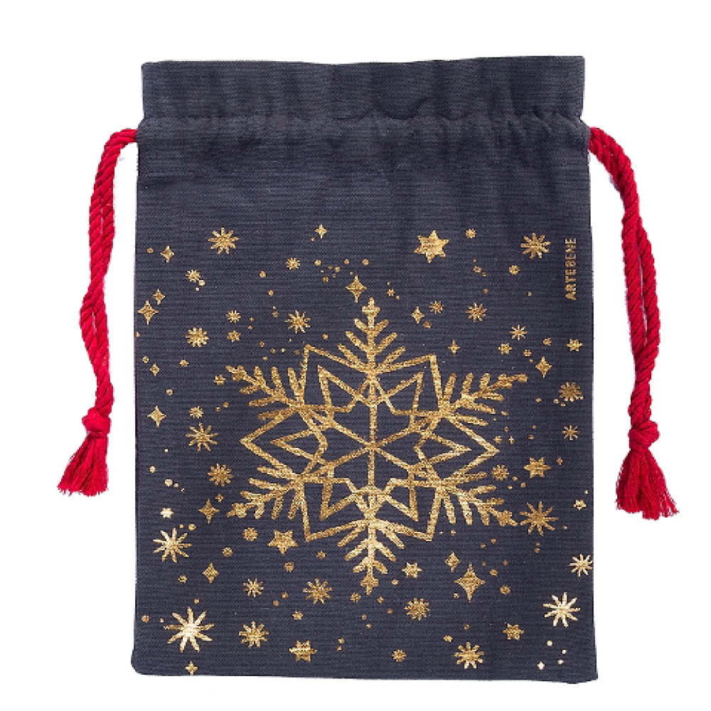 Artebene Geschenksack 20x30cm, Schneeflocke, Baumwolle 644159
