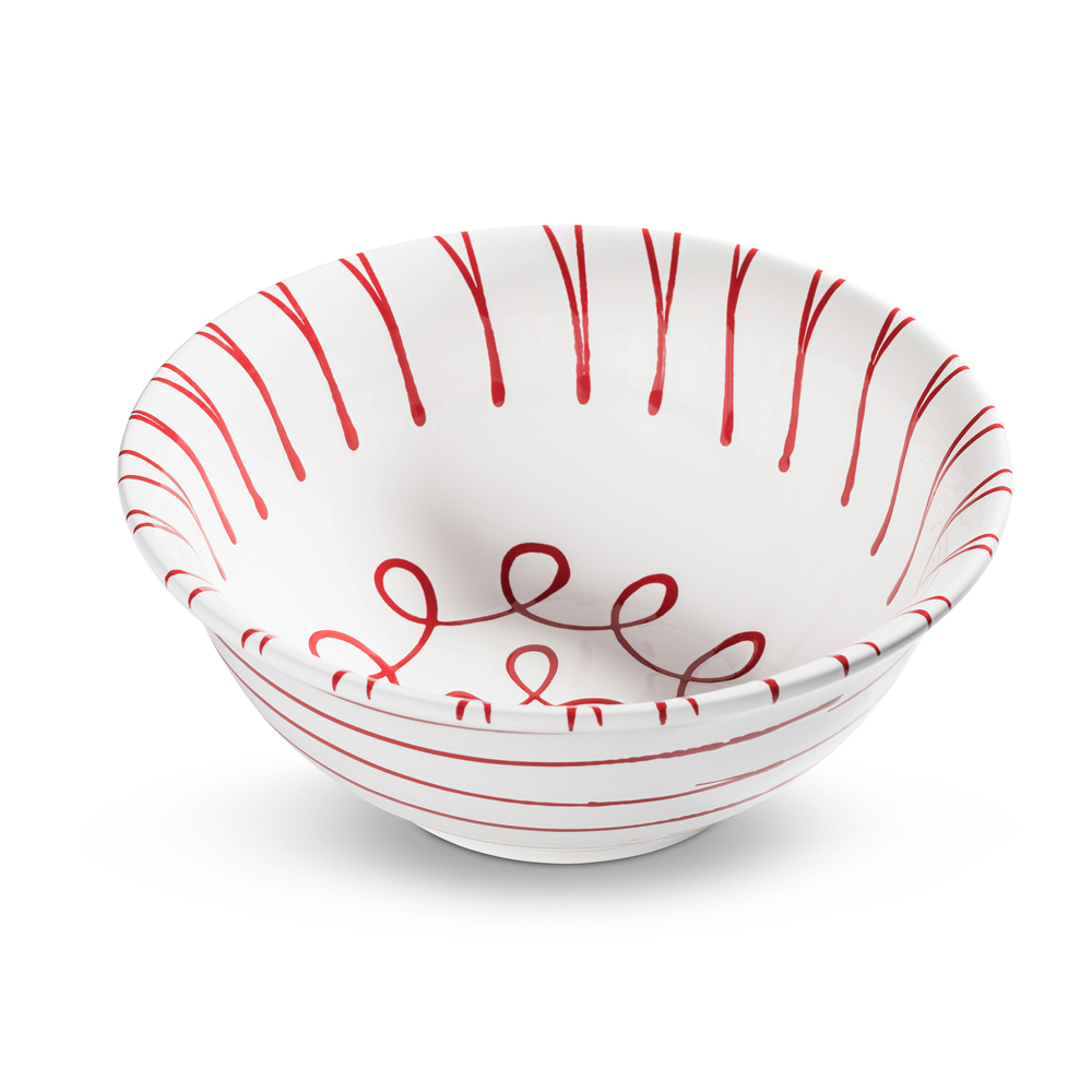 Gmundner Salatschüssel "Rotgeflammt" 353156