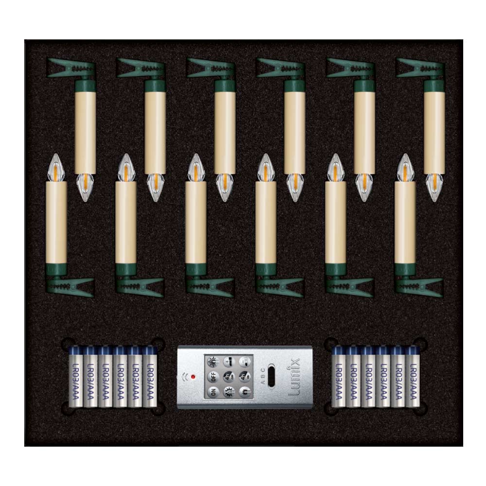 Krinner Christbaumkerze Mini "Lumix SuperLight Flame" Basisset 593560