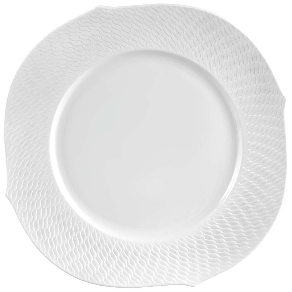 MEISSEN Platzteller "Wellenspiel Relief" Biskuit weiß 621090