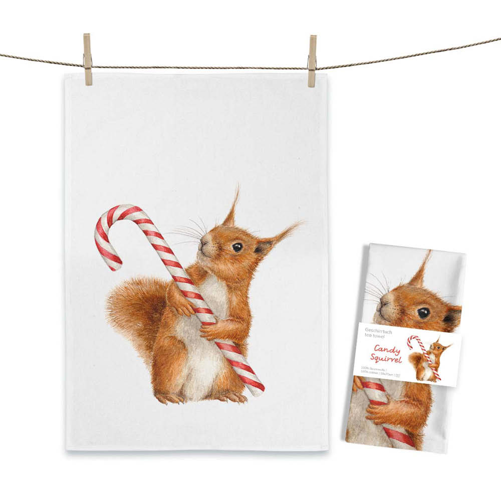 Maluu Geschirrtuch 50x70cm "Candy Squirrel" 645124