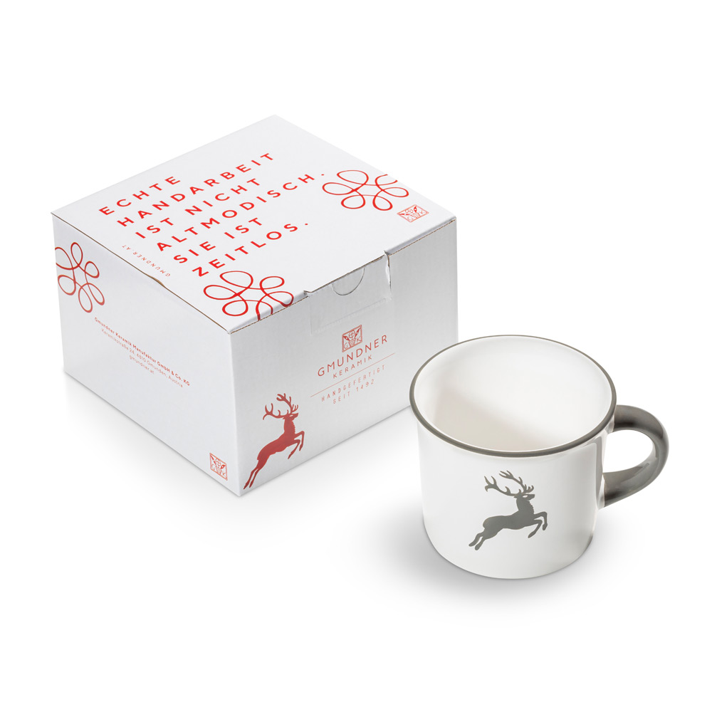 Gmundner Kaffeehaferl "Grauer Hirsch" 401115