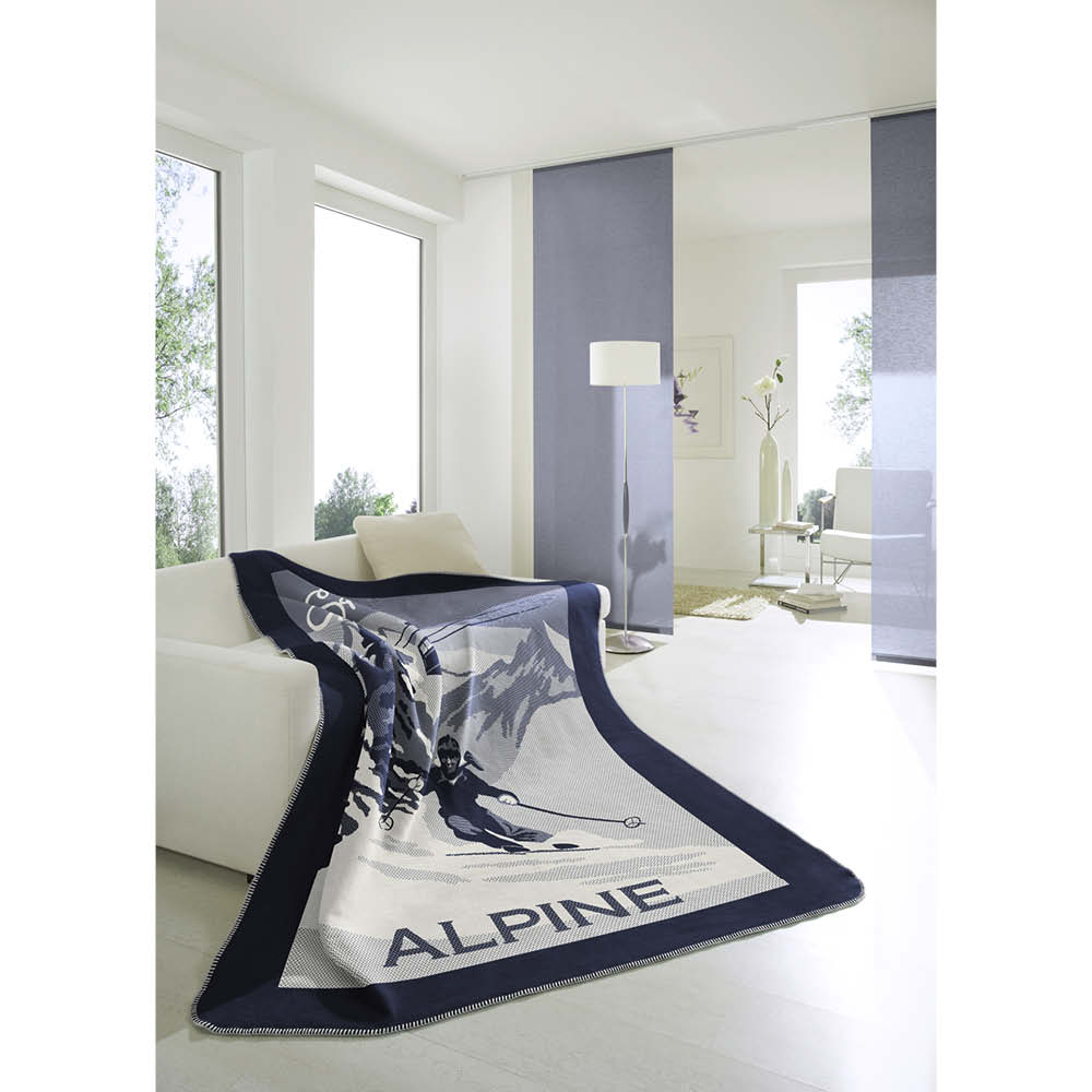 Biederlack Wohndecke "Alpine Ski" 150x200cm 647164