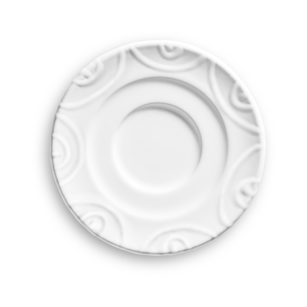 Gmundner Espresso-Unterteller Gourmet "Weißgeflammt" 575035