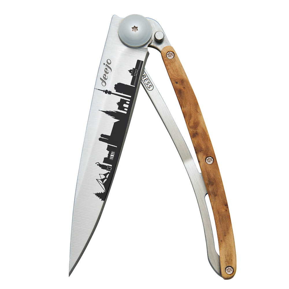 Deejo Taschenmesser Wacholderholz "Skyline München" 619398