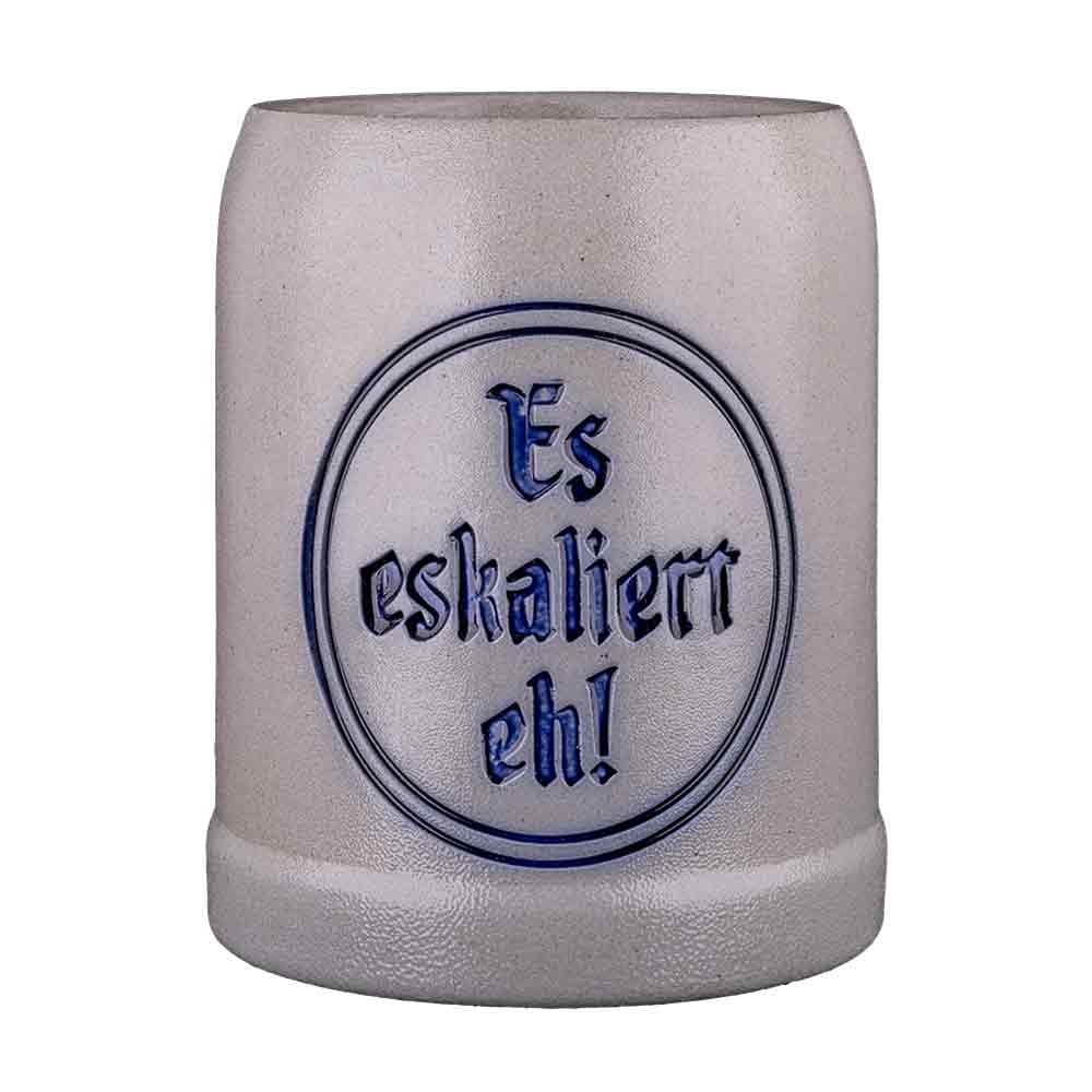 Gaudiknopf Steinkrug "Es eskaliert eh!" 652631