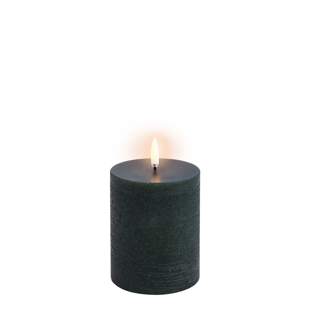 Uyuni LED Candle Pine Green Rustic "Pillar" 633195