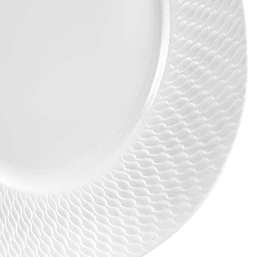 MEISSEN Platzteller "Wellenspiel Relief" Biskuit weiß 621090