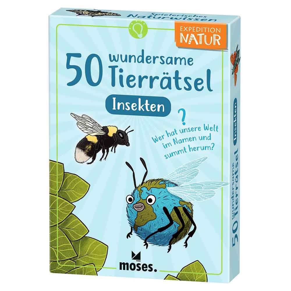 Moses Kartenset 50 Tierrätsel - Insekten "Expedition Natur"