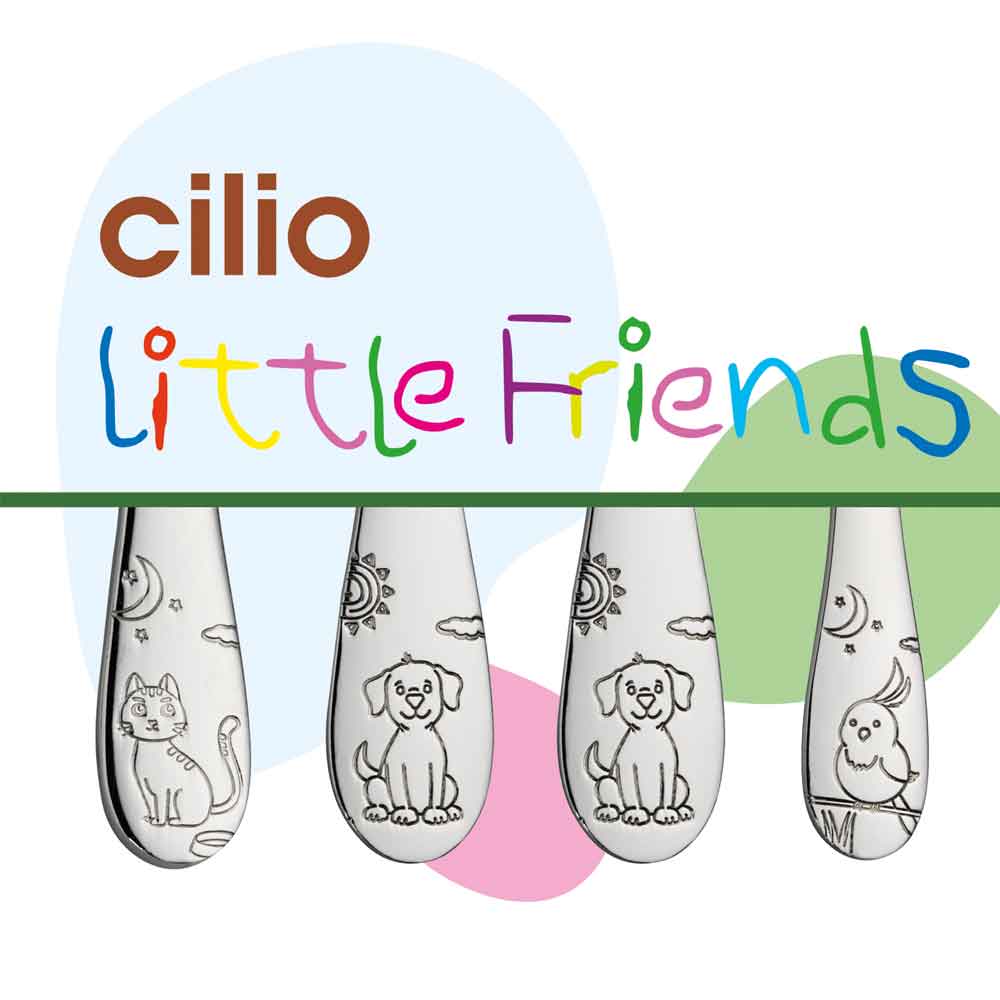 Cilio Kinderbesteck "LITTLE FRIENDS" 4tlg.