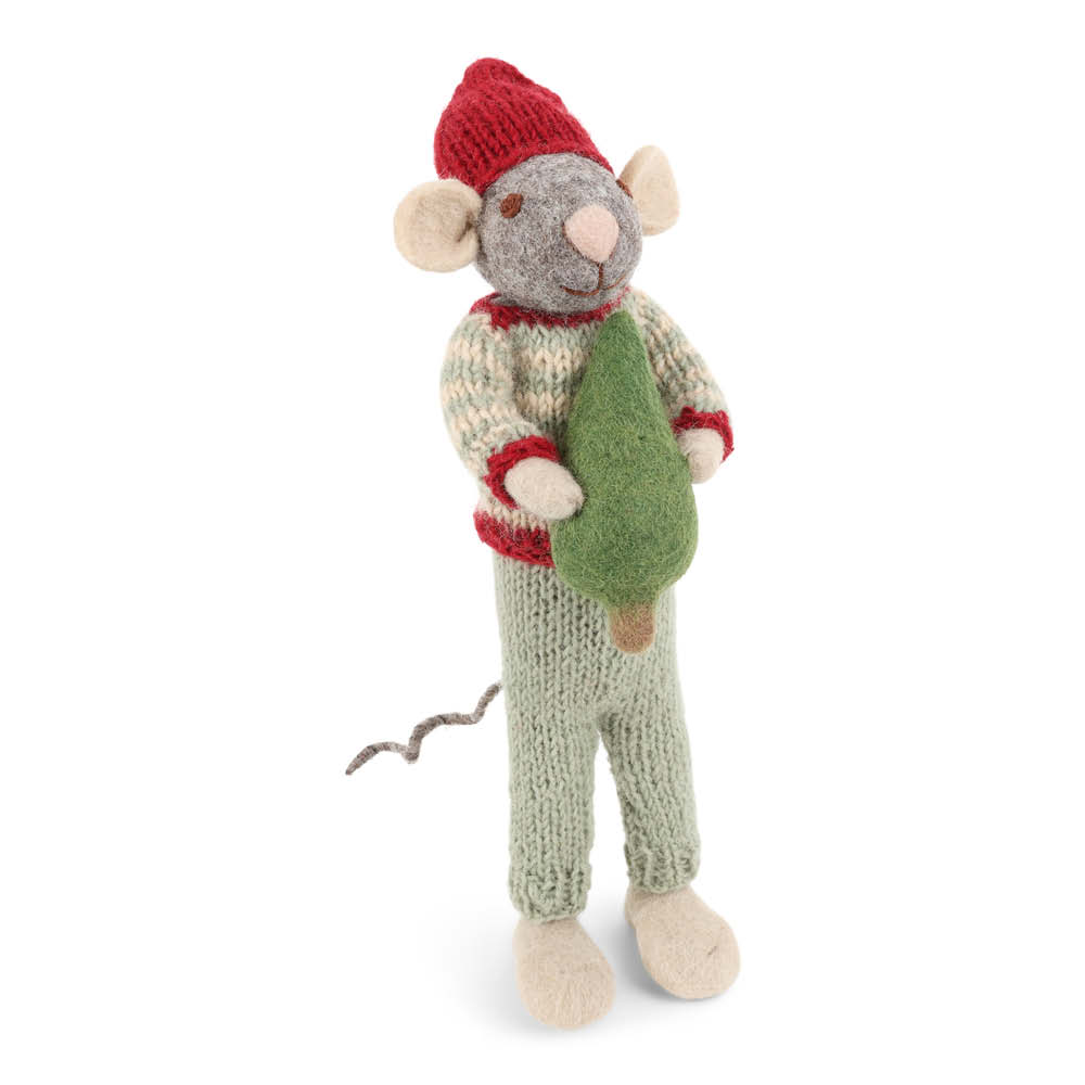 En Gry & Sif Graue Maus mit Baum 641667