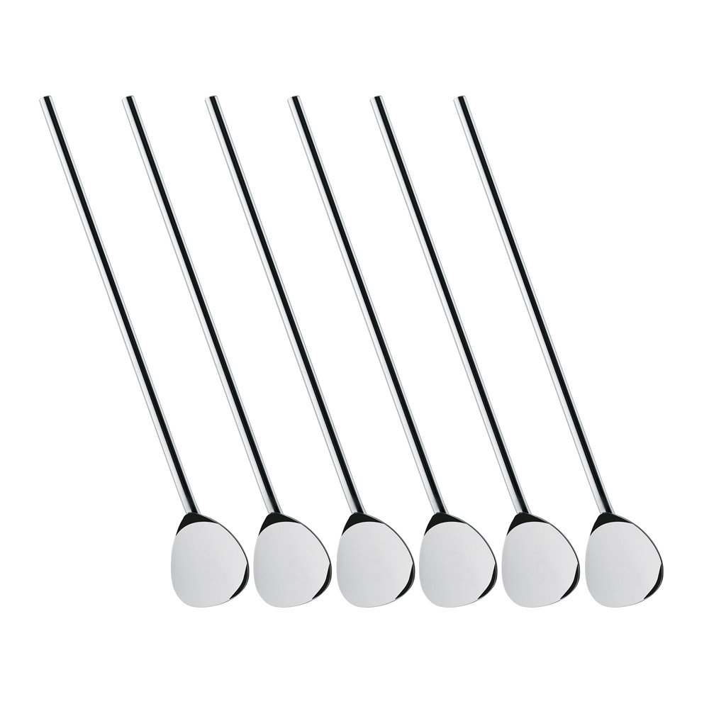 CILIO Cocktaillöffel mit Trinkhalm 6er Set 612383