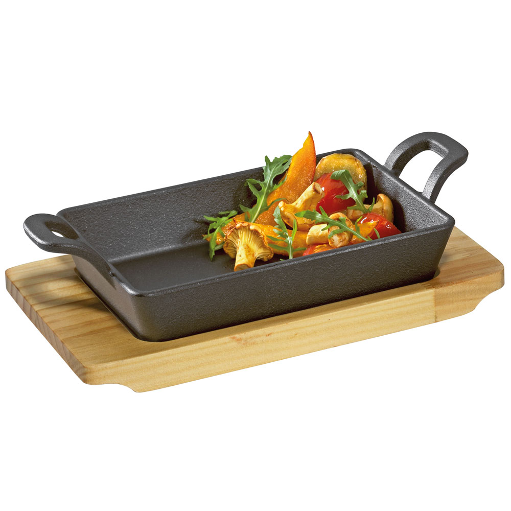 Küchenprofi Servierpfanne mit Holzbrett 595142