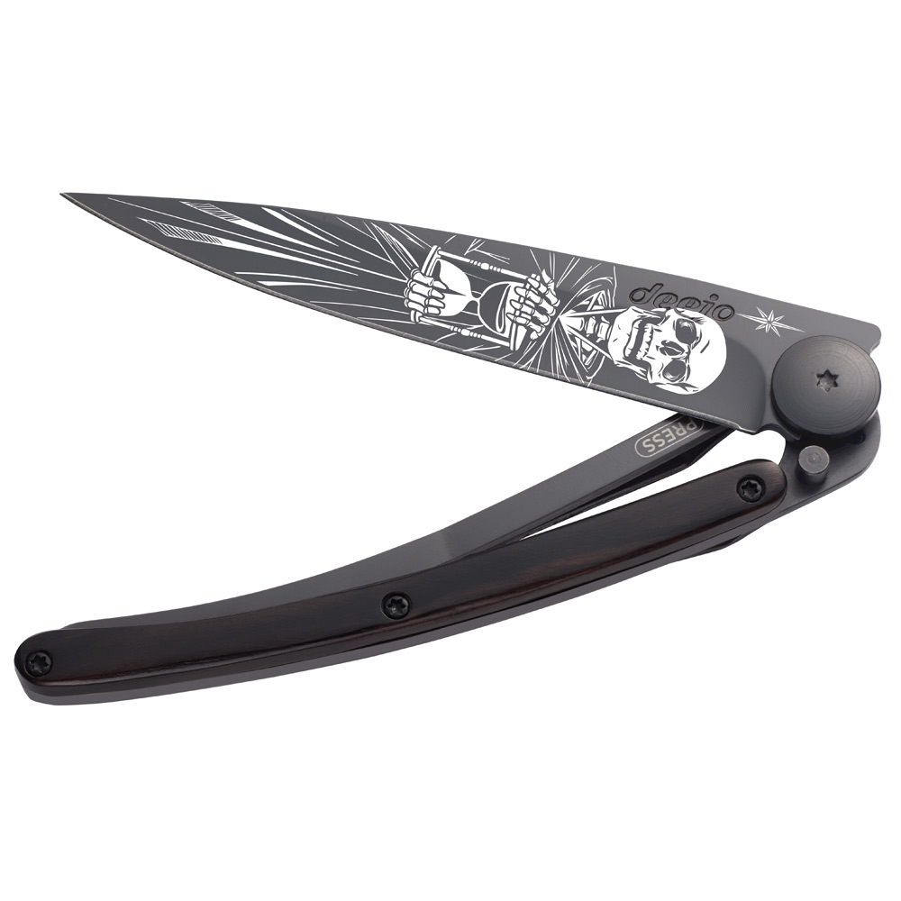 Deejo Taschenmesser Ebenholz mit Motiv 615879