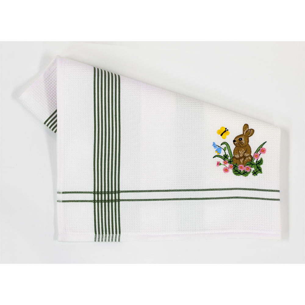 Lasa Küchentuch "Hase mit Schmetterling" grün 584706