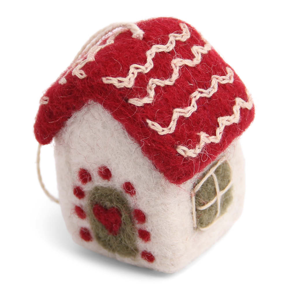En Gry & Sif Kleines X-Mas Haus 6x3cm, Filz farbig 629229