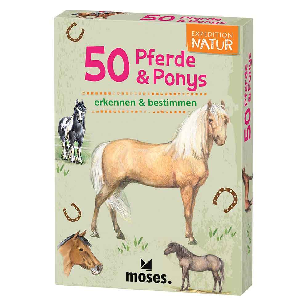 Moses Kartenset 50 Pferde & Ponys "Expedition Natur"