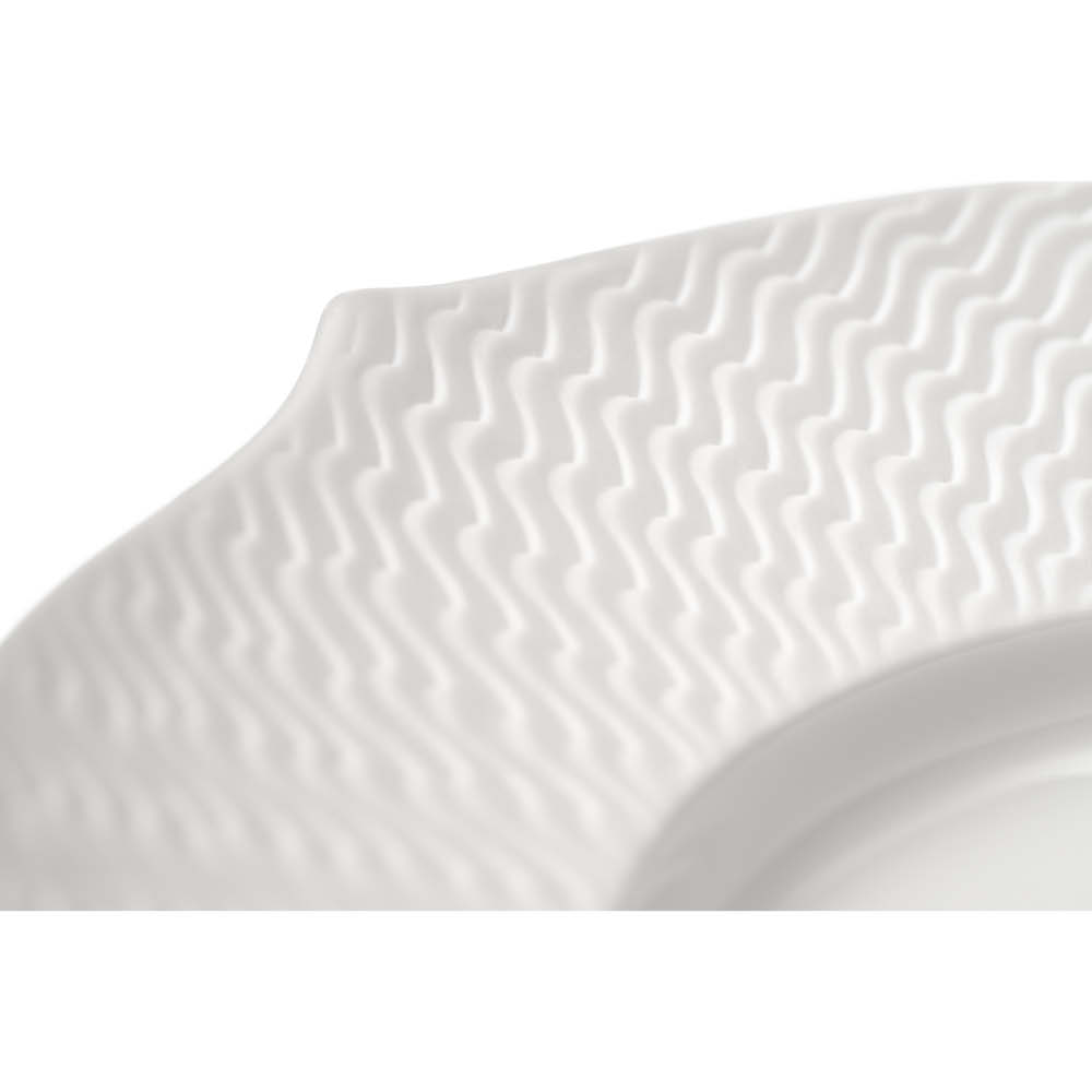 MEISSEN Brotteller No 41 "Wellenspiel Relief" Biskuit weiß 600627