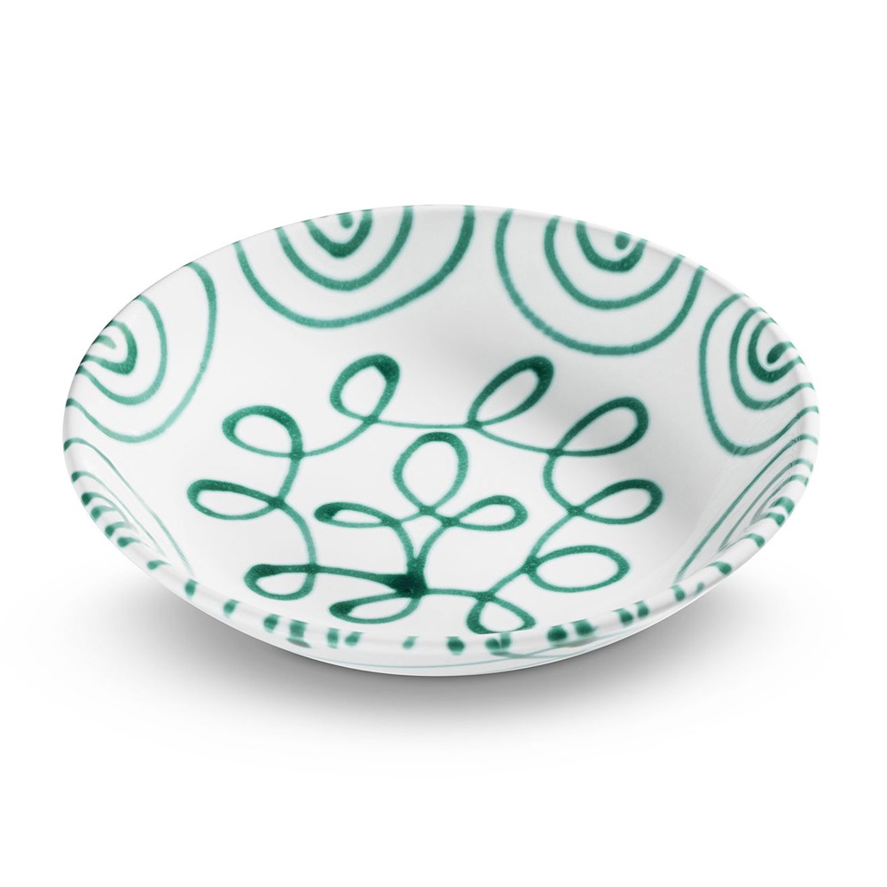 Gmundner Suppenteller "Grüngeflammt" 115729