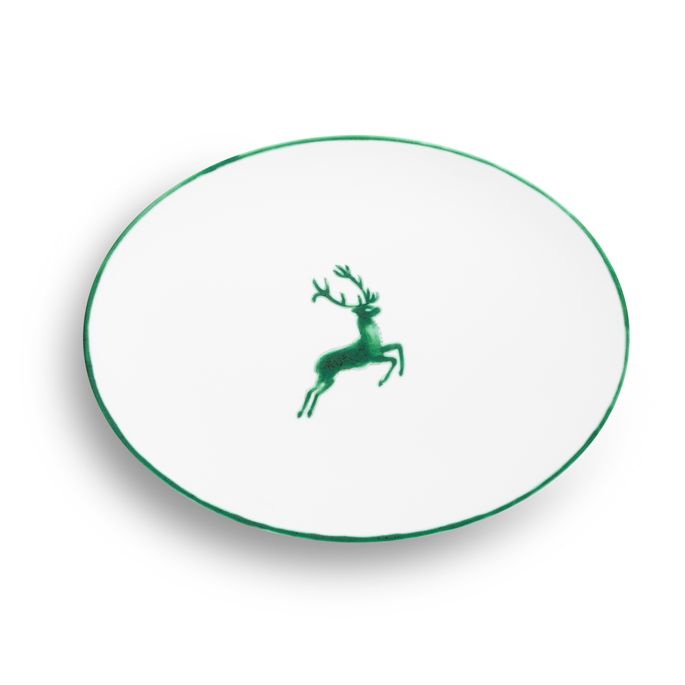 Gmundner Platte oval "Grüner Hirsch" 335061