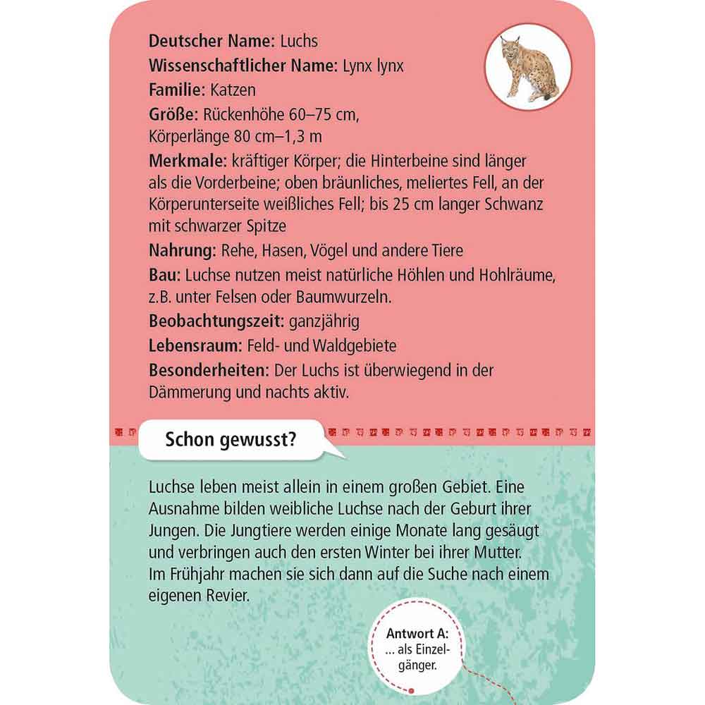 Moses Kartenset 50 heimische Wald- & Wildtiere "Expedition Natur"