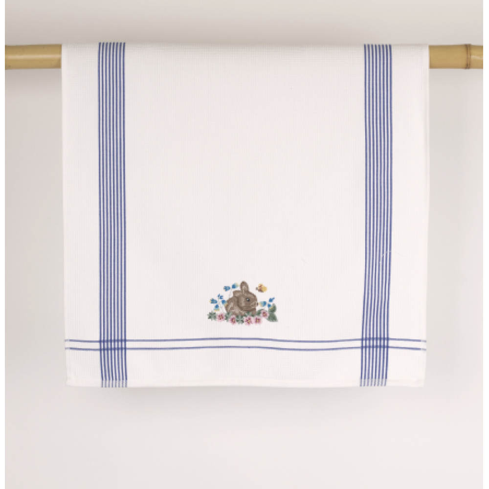 LASA Küchentuch "Blumenhase" blau 624508