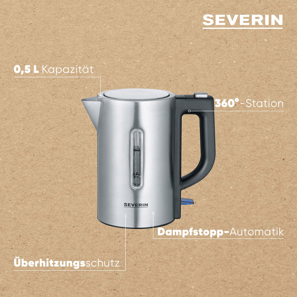 Severin Mini Reise-Wasserkocher 605325