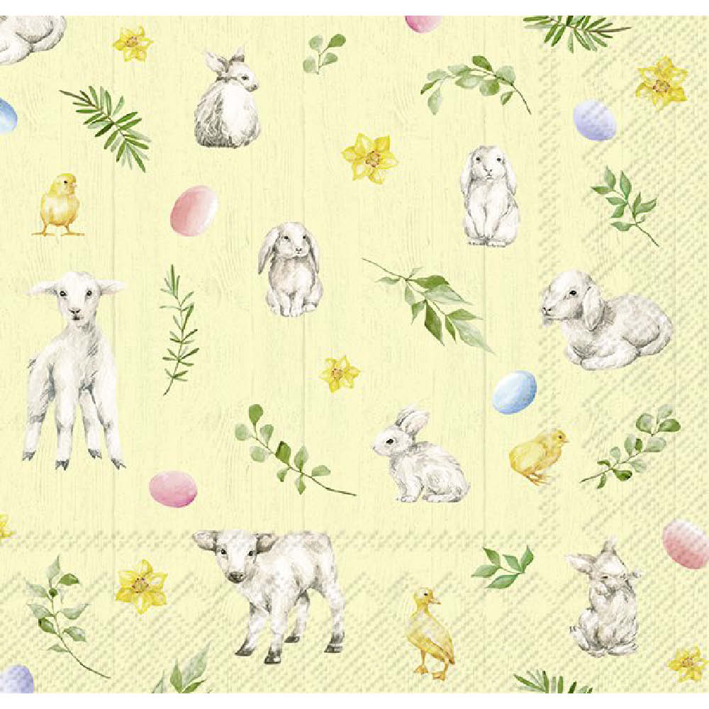 IHR Servietten " Lammy and Friends" gelb 623711