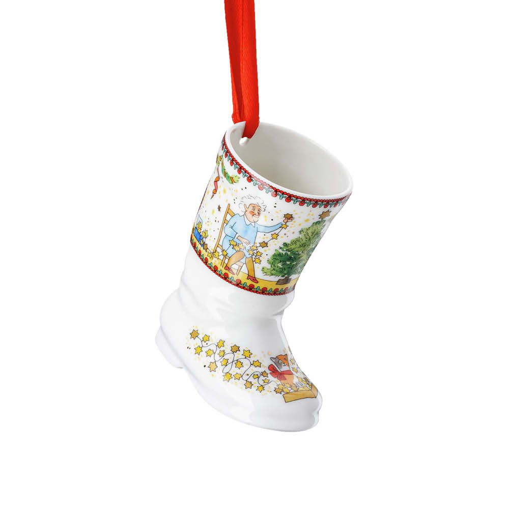 Hutschenreuther Porzellanstiefel 2024 "Weihnachsleuchten" 641717