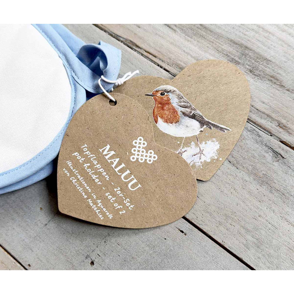 Maluu Topflappen-Paar Herzform "Whoolly Sheep" 650533