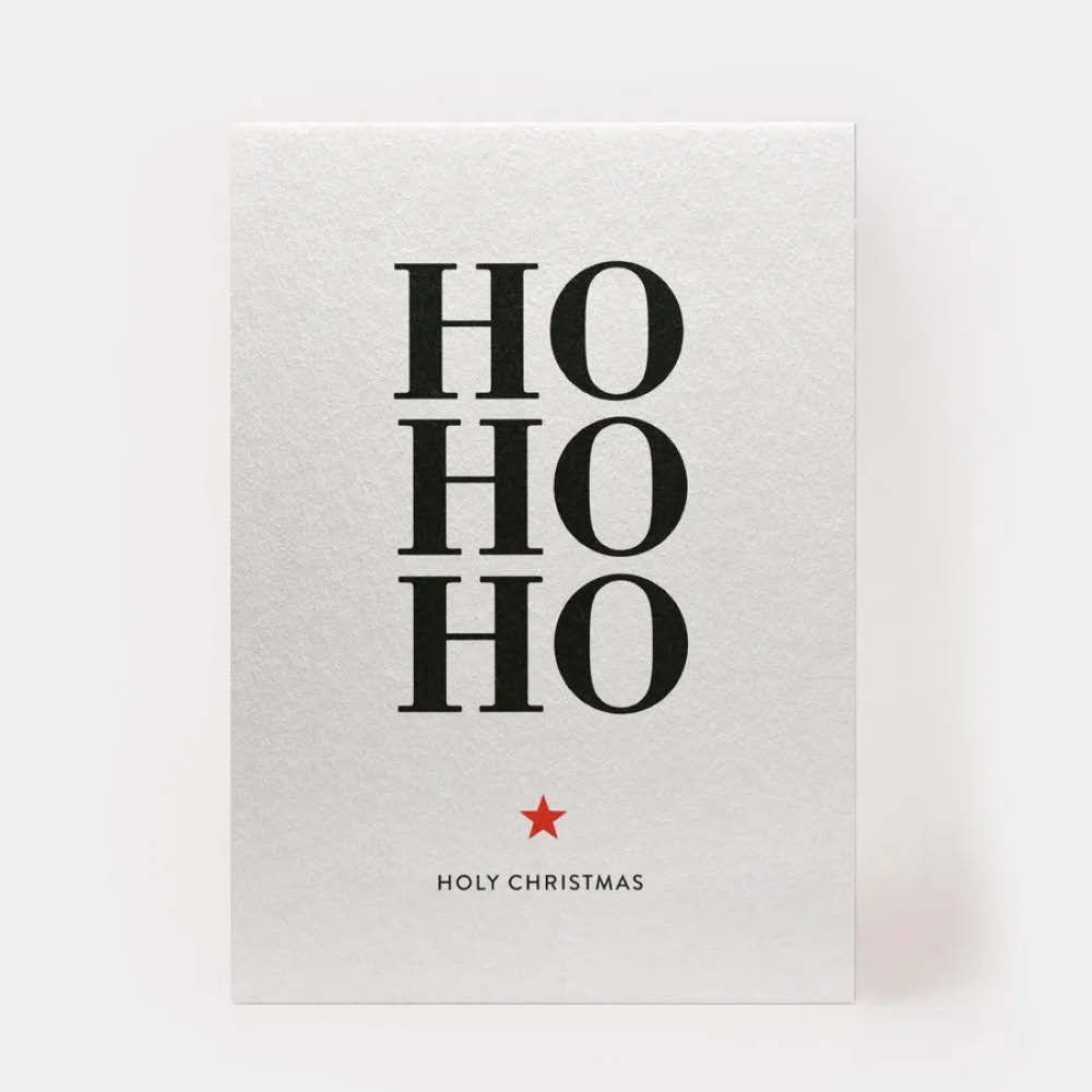 Postkarte HO HO HO Holy Christmas 639273