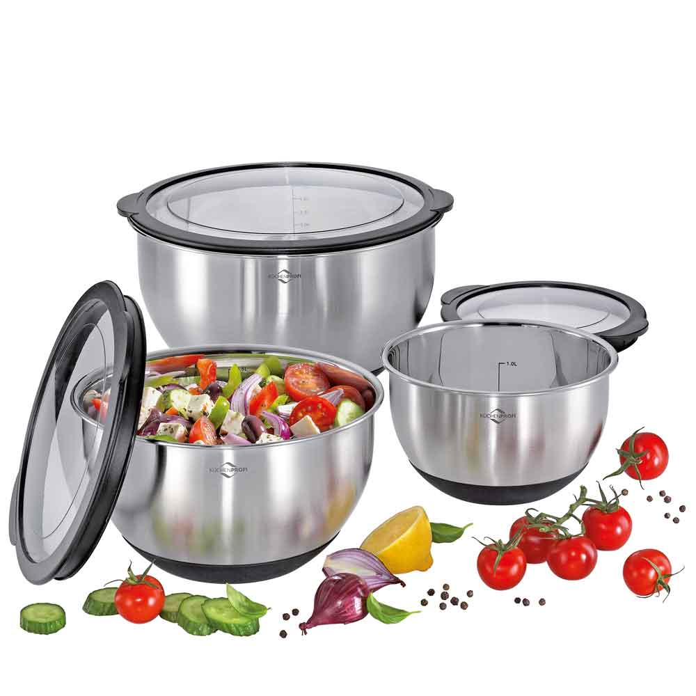 Küchenprofi Schüssel-Set "DELUXE" 3-tlg.