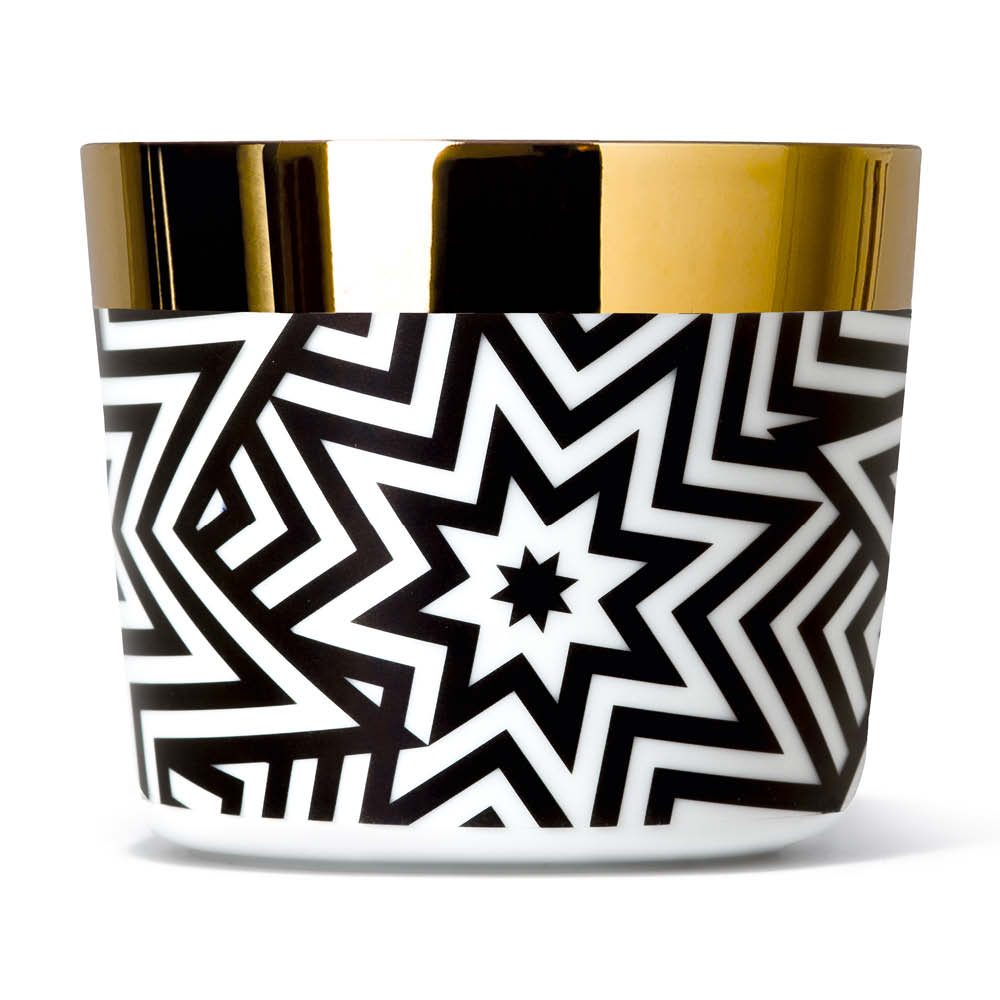 Sieger by Fürstenberg Becher Sip of Gold "Black & White Stars" 534986