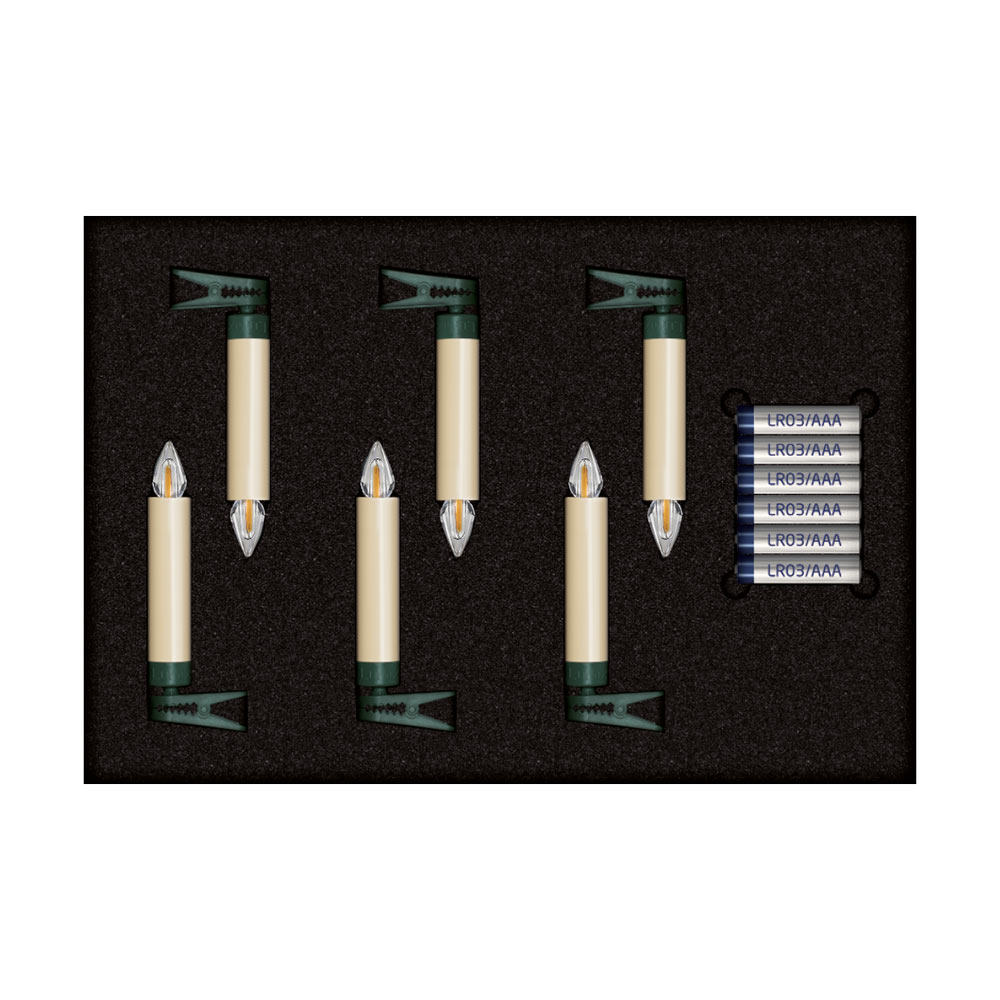 Krinner Christbaumkerze Mini "Lumix SuperLight Flame" Erweiterungsset 593562