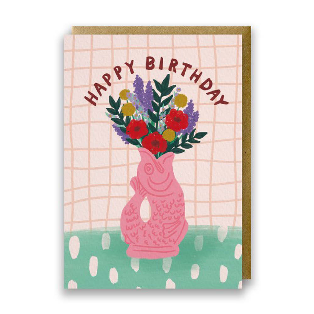 Gluckigluck Karte "Happy Birthday" pink