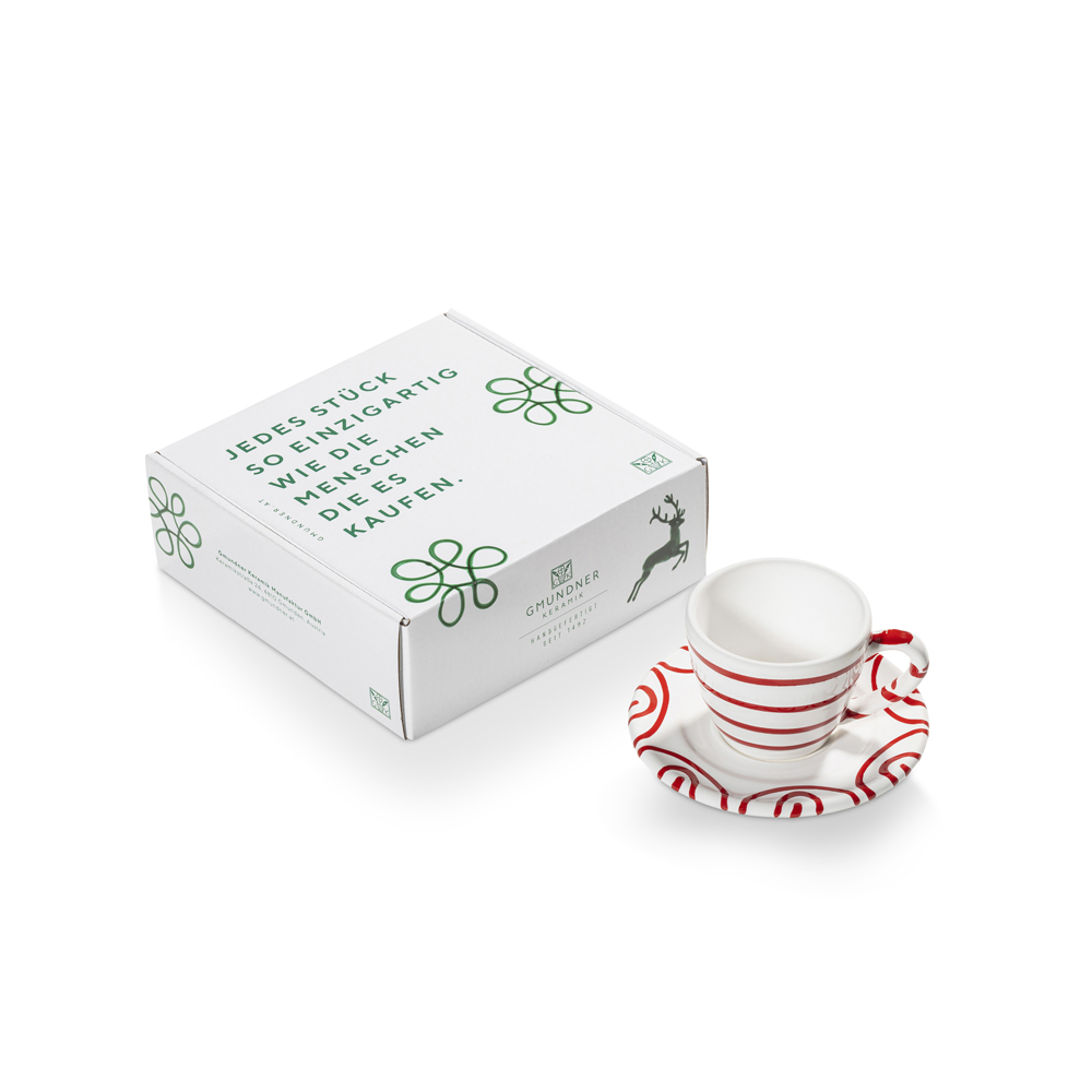 Gmundner Espressotasse "Rotgeflammt" 464361