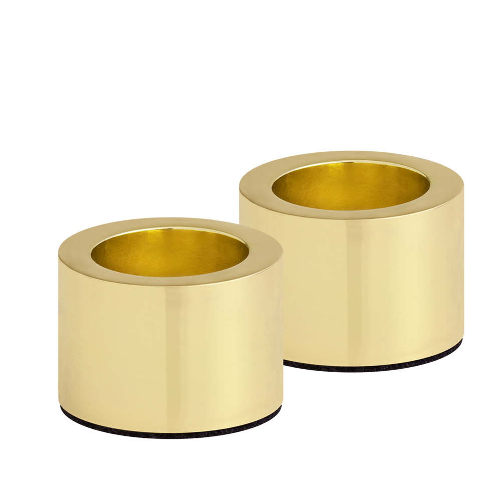 Uyuni 2er Set Kerzenhalter "Taper" - mattes Messing 646904