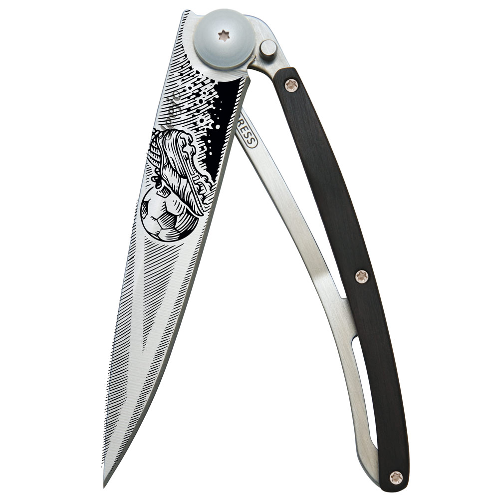 Deejo Taschenmesser Ebenholz mit Motiv 615875