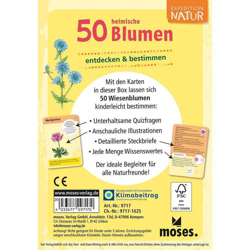 Moses Kartenset 50 heimische Blumen